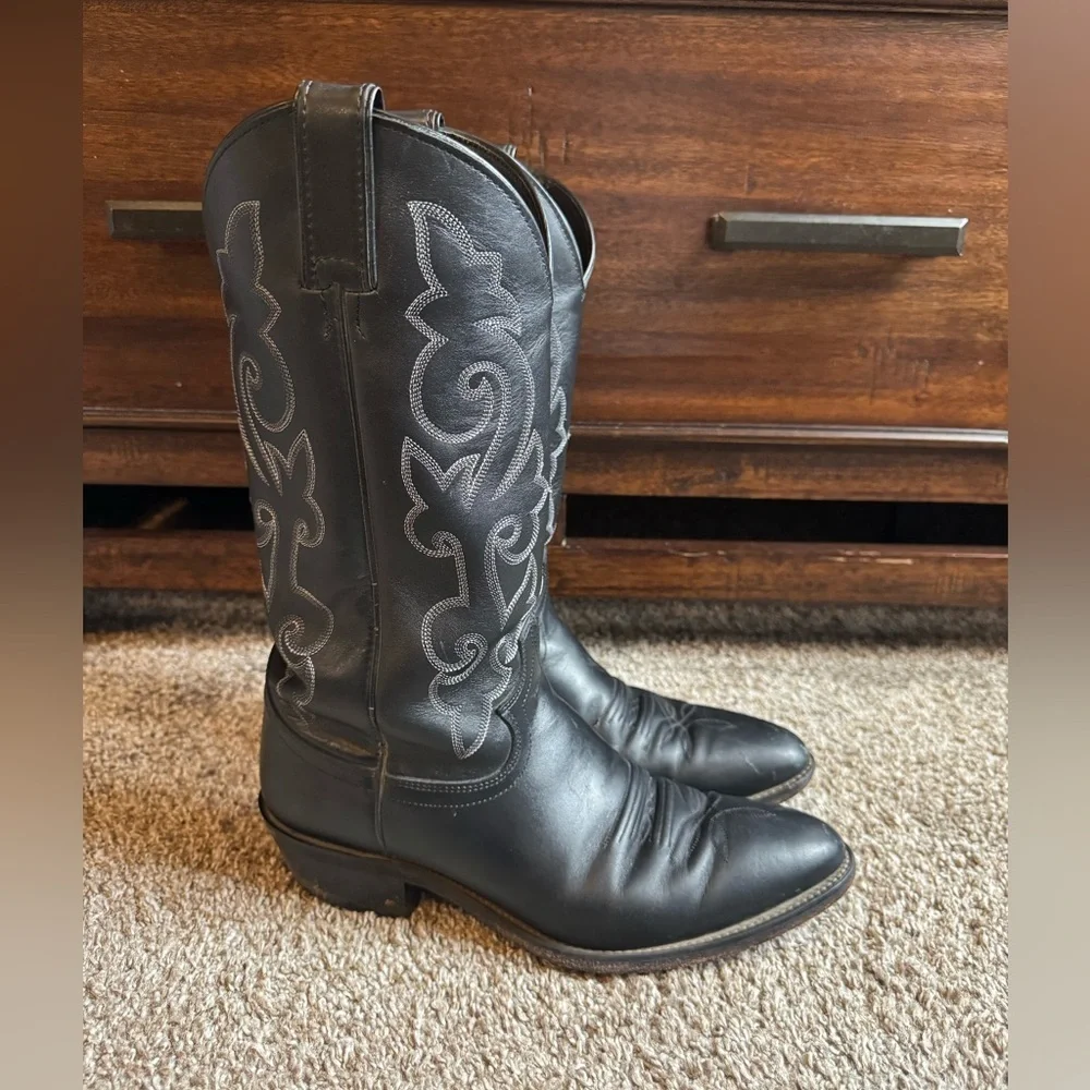 JUSTIN MEN'S LONDON CALFSKIN WESTERN BOOTS - ROUND TOE